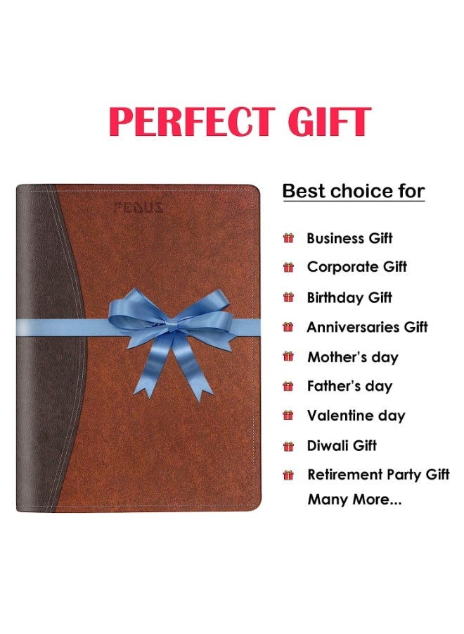 فيدوس مجلدات ملفات احترافية متعددة الأغراض من الجلد الصناعي من فيدوس، تحتوي على 40 ورقة، لحفظ الشهادات والمستندات، حقيبة مستندات، حافظة أوراق، مجلد تنفيذي بحجم A4 للرجال والنساء (40 ورقة). - Image 4